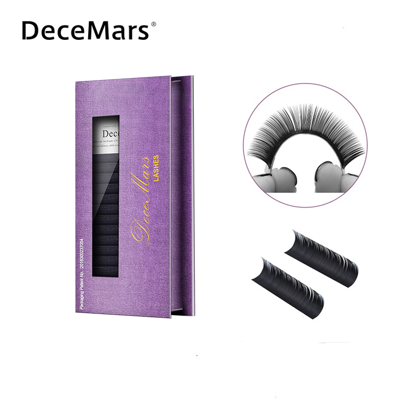 DeceMars Individual Eyelashes Extensions Supplies Synthetic Eyelash